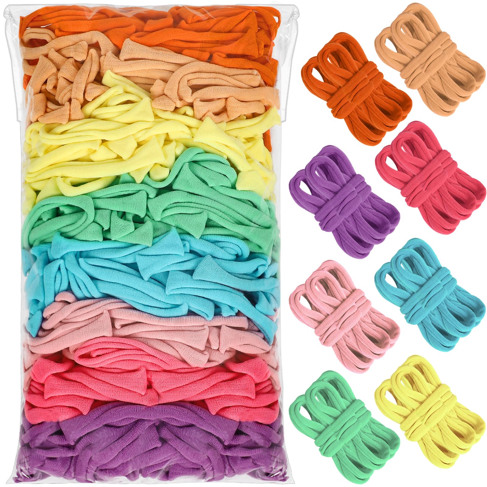 600PCS Pastel Loom Loops Potholder Rainbow Weaving Loom Loops Potholder Loops Elastic Weaving Craft Mothers Day Gifts DIY Flexi