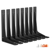 NEODROP 12 Inch Heavy Duty Shelf Brackets, Premium Metal Wall Bracket for Mantel, Countertop Support, Garage Storage Shelves | H