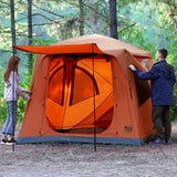 Timber Ridge Camping Tent, 4 Person Instant Pop Up Hub Tent with 8 Windows, Easy 60 Second Setup, Weather Resistant Family Cabin