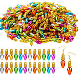 Wenqik 100 Pcs Mini Bulbs Beads for Crafts Christmas Beads Jewelry Making for Christmas Tree Hanging Ornaments Holiday Colorful 