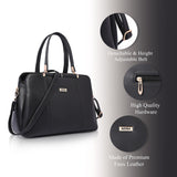 Adisa Two Tone Handbag 3 Compartments Shoulder Bag For Women And Girls With Sling Belt (Ad4084-Bla),Black,,B0F6X8SMWZ