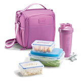 Fit & Fresh BREE Meal Prep Lunch Box With Containers, Ice Pack, and Shaker Bottle For Men and Women, 6pc. Meal Prep Kit Lunch Ba