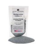 Moonlit Silver Biodegradable Glitter 1/2 Ounce - Made from Plant Cellulose, Earth Friendly. Perfect for Body, Cosmetics, Crafts,