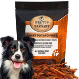 BRUTUS & BARNABY Sweet Potato Dog Treats- No Additive Dehydrated Sweet Potato Fries, Grain Free, Gluten Free and No Preservative