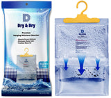 Dry & Dry 40 Pack [Net 14 Oz/Pack] Premium Hanging Moisture Absorbers to Control Excess Moisture for Basements, Closets, Bathroo