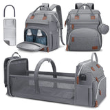 DERJUNSTAR Diaper Bag Backpack - Large Capacity Baby Diaper Bag with Changing Pad, Waterproof Travel Backpack for Boys & Girls, 