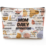 Sitsink Appreciation Gifts for Mom - Mom Daily Affirmations Makeup Bag, Ideal for Birthday Mothers Day, Thank You Gifts for Moth