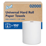 Scott Professional Essential Universal High-Capacity Hard Roll Paper Towels, Bulk (02000), Hardwound 1.75 Core, White, Compact f