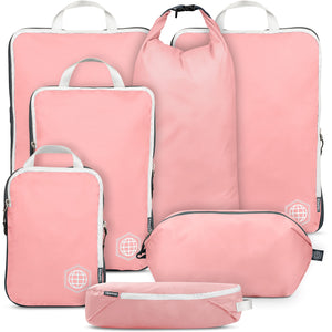 Large Packing Cubes for Travel-Extra Large Compression Packing Cube Luggage Organizers 7 Piece Set-Ultralight, Expandable/Compre