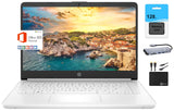 HP New 14 HD Light Thin Laptop Student Business, Quad-Core Intel N4120, 8GB RAM, 192GB (64GB eMMC+ 128GB Card), Webcam, Wi-Fi, L