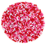 DECYOOL 1200Pcs Valentines Day Craft Beads 6mm Round Spacer Beads Loose Ball Beads for Valentines Bracelet, 4 Colors