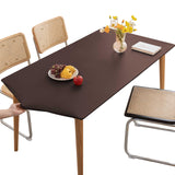Huierxun PU Stretch Fitted Rectangle Tablecloth with Elastic Edge 31 x 55 Inch Waterproof Oil Proof Table Cloth Wipeable Table C