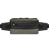 Syutm Unisex Rectangle Front Zipper Canvas Matty Fabric Waist Pack Travel Handy Hiking Zip Pouch Elegant Style Document Money Ph