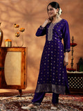 Libas Women'S Silk Blend Kurta Sets (48962O_Purple_S)