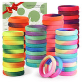 Bessrung 100 PCS Seamless Hair Ties, No Damage Elastics Hair Ties for Women Girls, Strong Hold No Slip Hair Bands, Soft Stretchy
