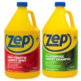 Zep HighTraffic Carpet Spot Remover 1 Gal & Carpet Shampoo 1 Gal