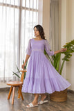 Anni Designer Women Vicose Rayon Regular Fit Embroidered Anarkali Kurta (Talipara Purple-Vks01_L_Purple_Large),Purple,L,Vicose Rayon,Anarkali,
