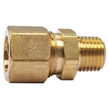LTWFITTING Brass 1/2 OD x 1/4 Male NPT Compression Connector Fitting(Pack of 5)