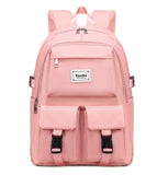 Teecho Stylish School Backpack For Men and Women Roomy Girl Book Bag Cute Shoolbag Pink