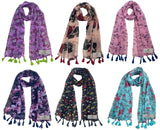 Fusfus WomenS Printed Chiffon Scarves And Stoles, Free Size(Multicolour, Fs2185) Pack Of 6 (Multicolor1)