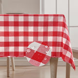 BALCONY & FALCON Gingham Table Cloth Rectangle - Reversible Water-Resistant Cotton Checkered Tablecloth for Outdoor Picnic, Camp