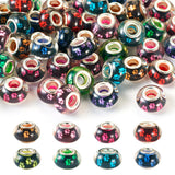 Sparkeads 50 Pcs 14mm Dog Paw Resin European Beads Large Hole Beads Assorted Craft Spacer Bead Lampwork Crystal Bead for Bracele