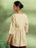 Libas Women'S Cotton Blend Yoke Design Regular Kurti (58232B Beige Beige L