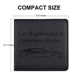 Cacturism Car Registration and Insurance Holder, Vehicle Glove Box Car Organizer Men Women Wallet Accessories Case for Cards, Es