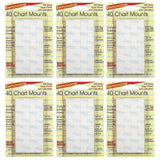 Chart Mounts, 1 x 1, 40 Per Pack, 6 Packs