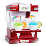 Nostalgia Snow Cone Shaved Ice Machine - Retro Table-Top Slushie Machine Makes 20 Icy Treats - Includes 2 Reusable Plastic Cups 