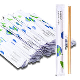 VIWIK 50 Pairs Premium Reusable Natural Bamboo Chopsticks Individually Wrapped, 9 Inch