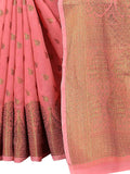 Sugathari Womens Banarasi Saree Pure Kanjivaram Silk Saree Soft New Ladies 2023 Design Wear Pattu Sarees Latest Cotton Party Sari Collections With Blouse Piece For Wedding Sadi (Sam Pari-105 Pink)