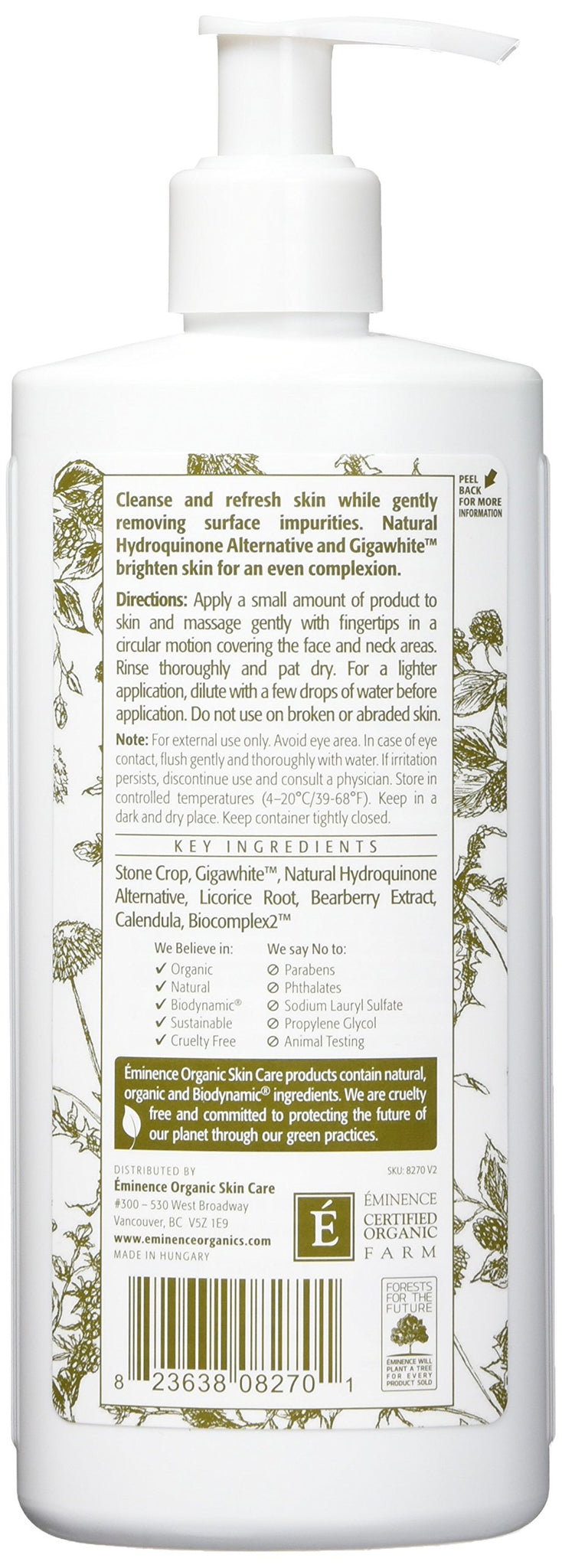 Eminence Bright Skin Cleanser, 84 Ounce