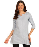 DSK Studio Cotton Short Kurti For Women And Girls, Skyblue, XL