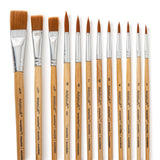 Brown Synthetic Flat & Round Brushes by Artists Loft Necessities