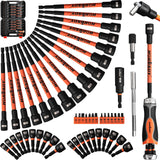 HORUSDY 59pcs Magnetic Nut Driver Set with 6-in-1 Ratcheting Screwdriver Handle, SAE & Metric 1/4 Inch Hex Shank Socket Set for 