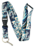 Limeloot Hokusai Breakaway Lanyard for Keys, ID Badge, Accessories | Cool Neck Lanyard for Men and Women with Detachable Quick R