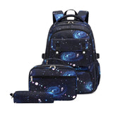Bansusu 3Pcs Galaxy Boys Backpacks Set with Lunch Box, Capacity Middle School Bags Backpack Elementary Bookbags for Kids