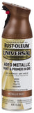 RustOleum 285072 Universal All Surface Aged Metallic Spray Paint, 11 oz, Metallic Rust