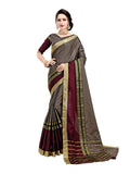 Gosriki Women'S Pure Cotton Saree (Charmi-Combo-Grey-Silver_Multicolor),Multicolour,,B07MFPPXG8