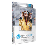 HP Sprocket 2x3 Premium Zink Sticky Back Photo Paper (50 Sheets) Compatible with HP Sprocket Photo Printers