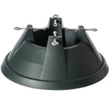 Gardenised Plastic Christmas Tree Stand with Screw Fastener, Green