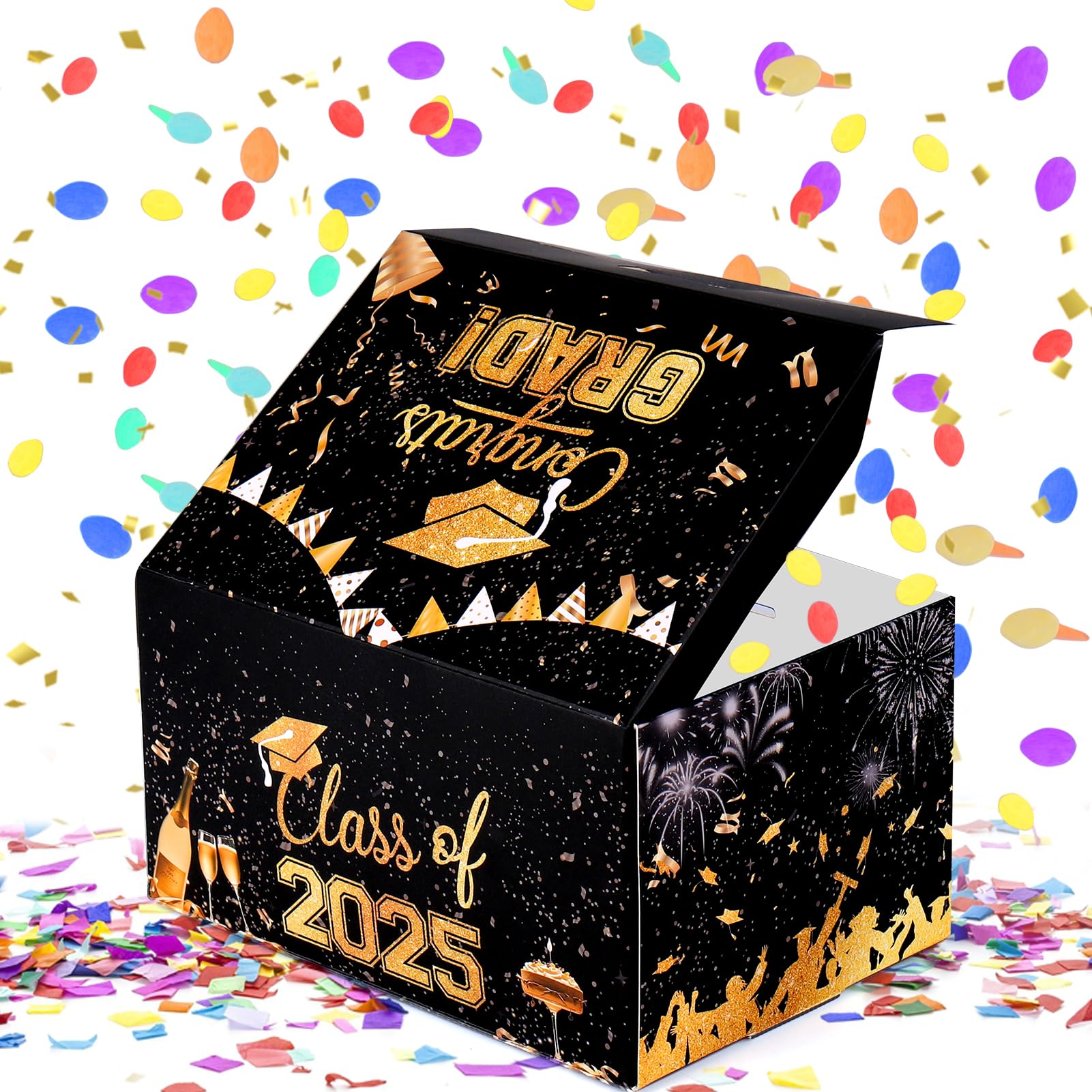 BABORUI Upgraded Graduation Gift Box Explosion with Confetti, Cool Graduation Gifts for Graduates Her Him High School College