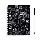 Anuman Reusable Wiro Spiral Unruled Notebook Diary Journal Entertainment Blank Pages A5 (Size 5.5X8)