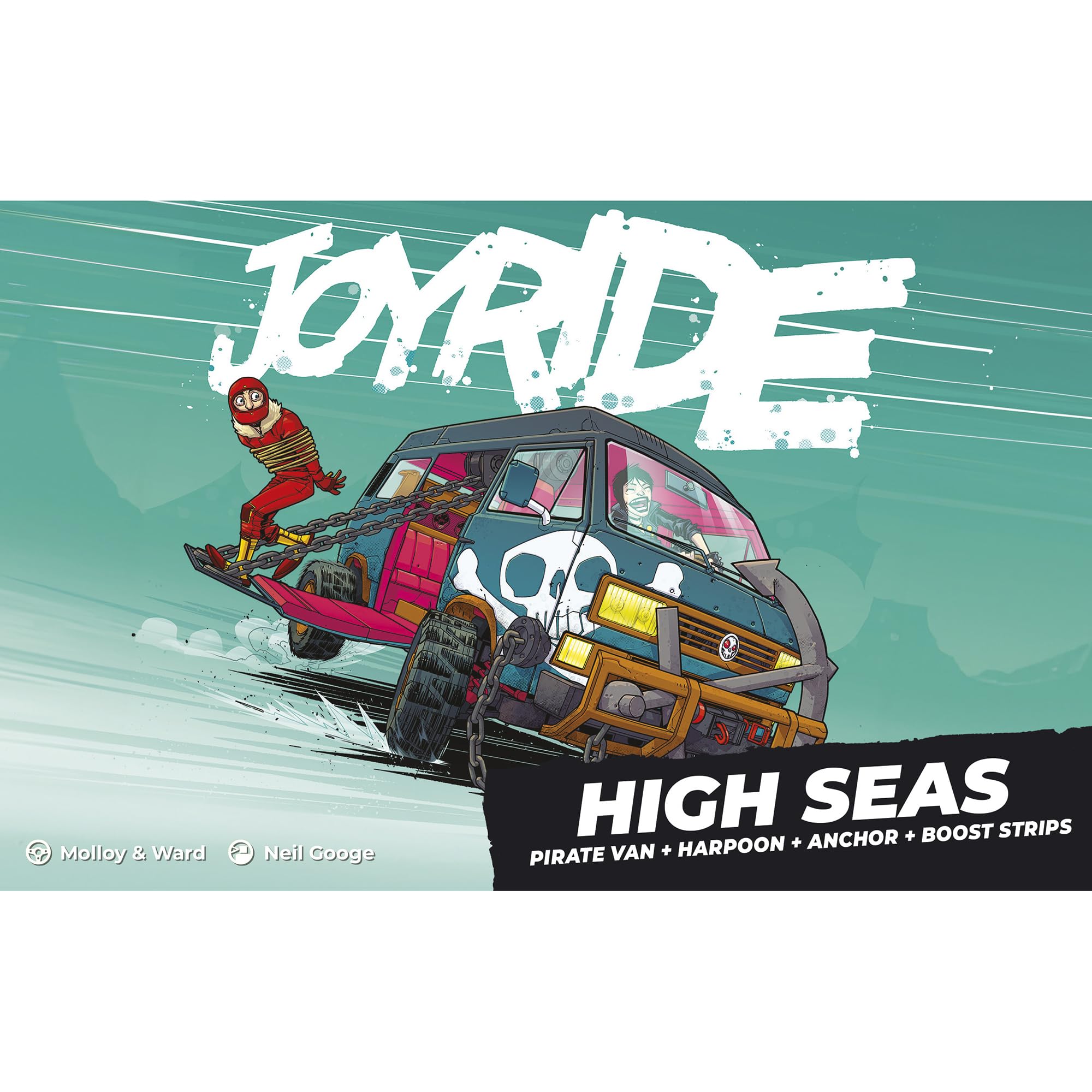 Rebellion Unplugged: Joyride: High Seas - Expansion, Pirate Themed, Car Combat Board Game, New Obstacles & Racetrack Elements, A