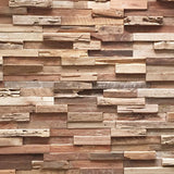 Wall!Supply 3D Wall Panels - Reclaimed Rustic Asian Teak Wood - Home Decor Wallpaper Alternative for Living Room, Bedroom & Offi