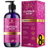 InstaSkincare Glycolic Acid Serum for Face 15% Strength - Extra Large Size (8Oz) - Advanced Formula for Enhancing Skin Radiance,