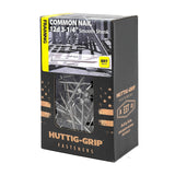 Huttig-Grip Heavy Duty Common Nail 12d 3-1/4 inches Framing Series for General Construction, Smooth Shank, Bright Finish, 5 lb P