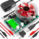 MakerHawk Electronic Load Tester - USB Load Tester 150W 200V 20A Resistor Adjustable Constant Current Battery Capacity Tester Mo