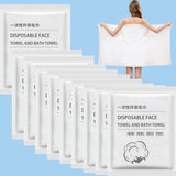 ERHAOG Disposable Bath Towels, 10 Pcs Large Travel Towel 55 * 28 in, Compressed Portable Washcloths for Beach, Shower, Hiking, S